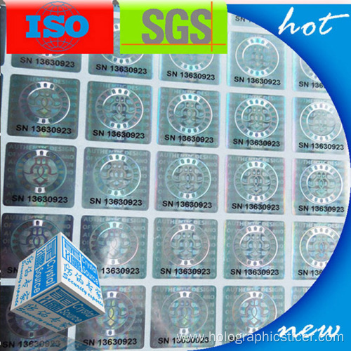 Secure Tamper Evident Hologram Label Sticker